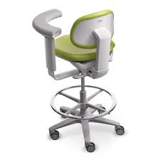 A-dec 522 Assistant's Stool, White with Torsoband, Foot Ring & Upholstery. Option to include Backrest. Colour options available - 522/UPH*