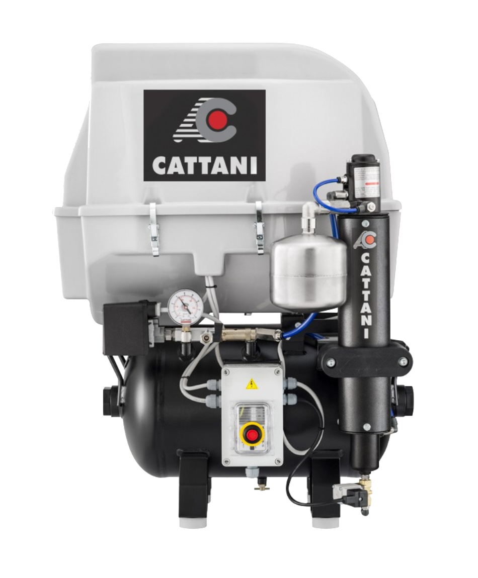 Cattani KAC300QE Quiet 3 Cylinder Oil-free Dental Compressor with Pre-filter (013344E)*