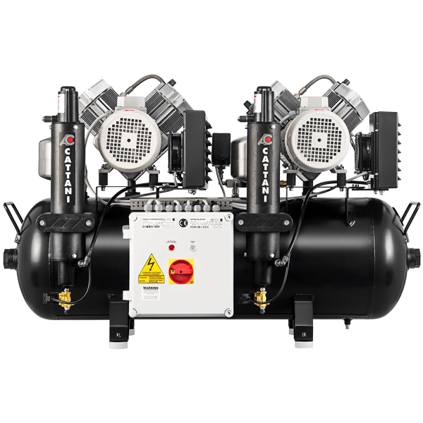 Cattani AC400 Twin 2-Cyl.Comp.W/D Pre Filter KAC400E - Choose Single Phase or 3 Phase Option*