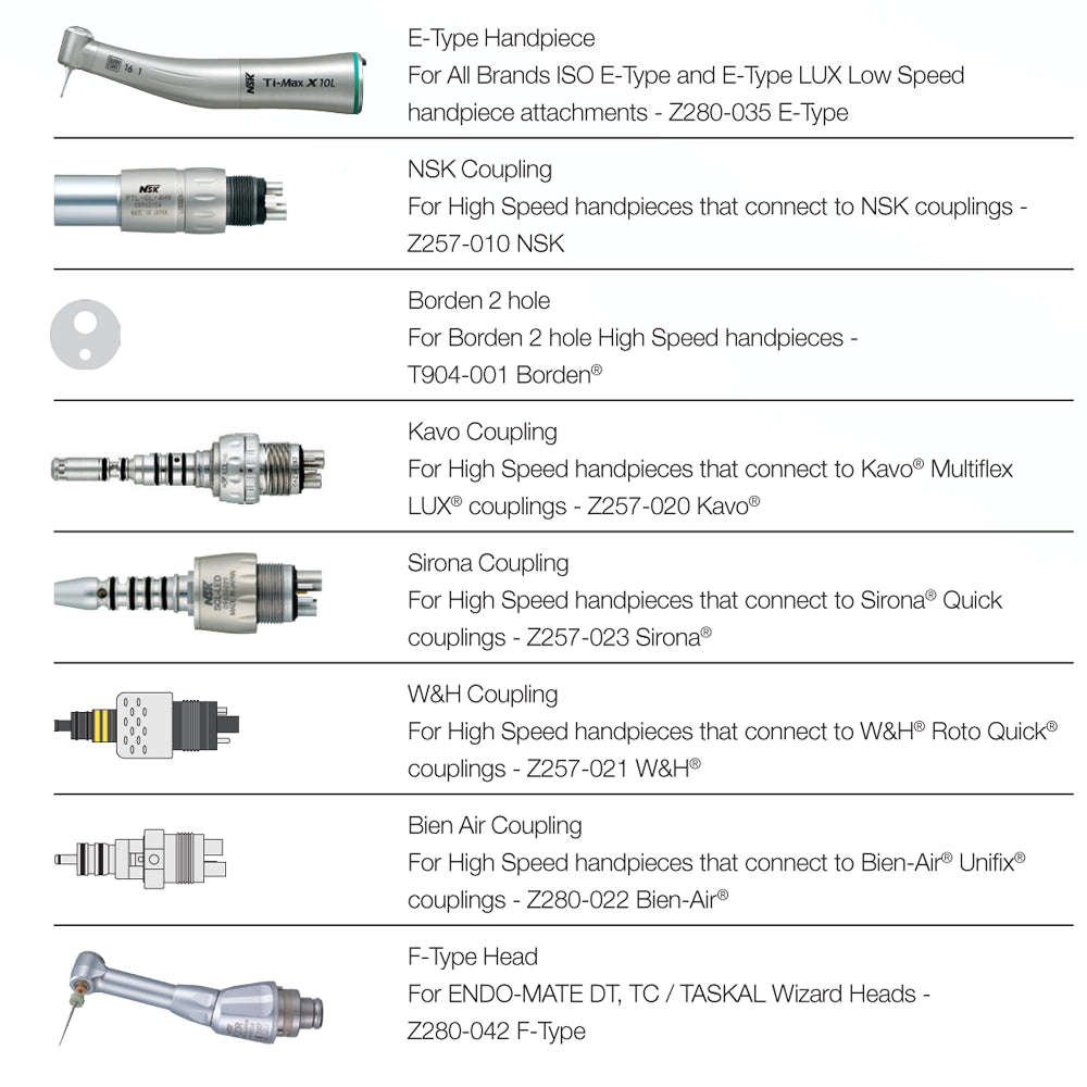NSK iCare / Care 3 Plus SR Adaptor for Sirona Highspeed to fit Sirona Roto Quick Coupling - NSK-Z257023