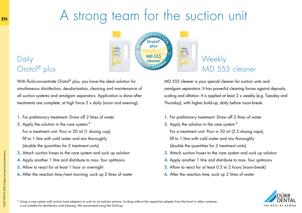 Durr Orotol Plus daily suction disinfector 2.5L - DUR-CDS110P6150 (716448)
