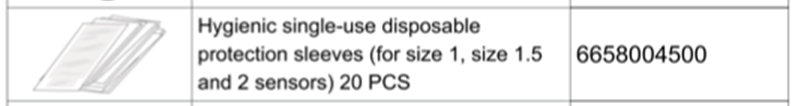 Acteon U-Sense Hygienic Single-Use Disposable Protection Sleeves (for Size 1, Size 1.5 & Size Sensors) - SAT-6658004500 - Consumable Special 15% Off RRP