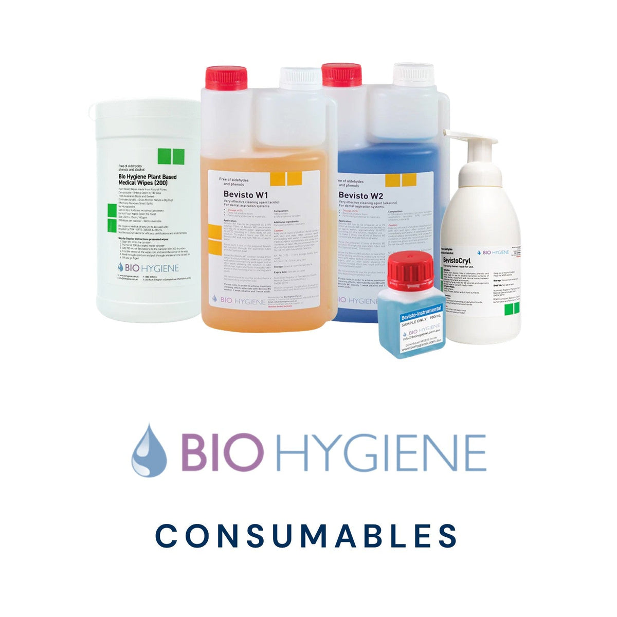 Bio Hygiene Consumables: BevistoCryl, Plant-Based Wipes & Bevisto W1/W2