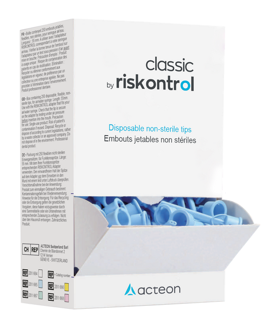Acteon Riskontrol Classic Tip - Non Sterile, Blue, 250-Pack - SA-201665 - Consumable Special 15% Off RRP