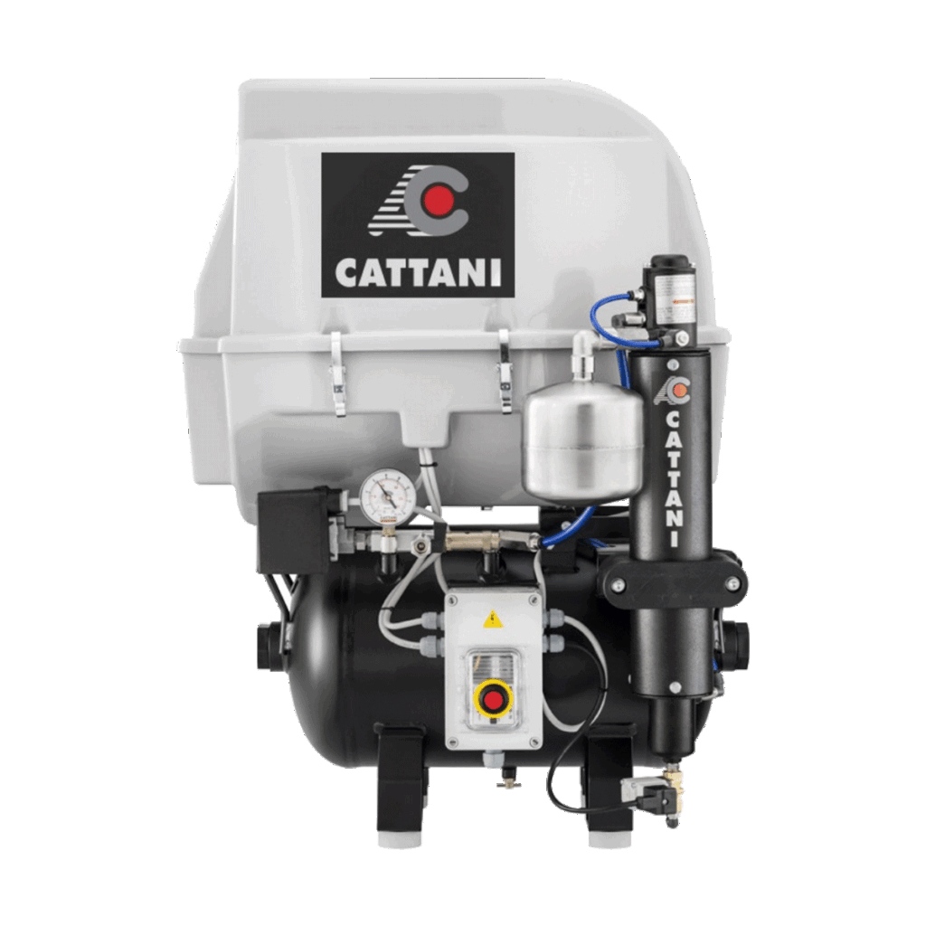 Cattani AC100QE Quiet 3 Cylinder Oil-free Dental Compressor with Pre-filter (013144E)* - KAC100QE