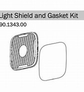 A-dec 571L LED Lens Overhead Light Shield & Gasket 90-1343-00