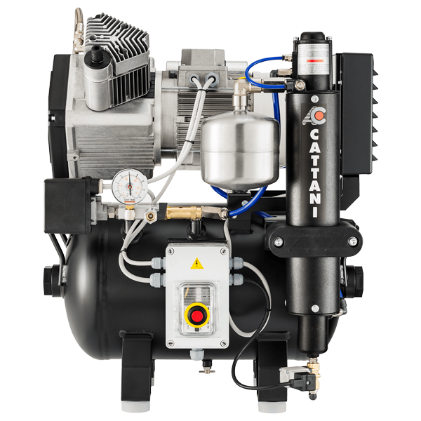 Xmas Special - 15% Discount - Cattani AC200E 2 Cylinder Oil-free Dental Compressor with Pre Filter - CAT-KAC200E (013208E) - stocked item for immediate delivery*