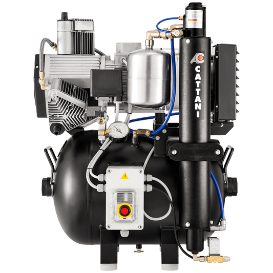 Xmas Special - 15% Discount - Cattani AC300 3 Cylinder Oil-free Dental Compressor with Pre Filter - CAT-KAC300E (013308E) - stocked item for immediate delivery*