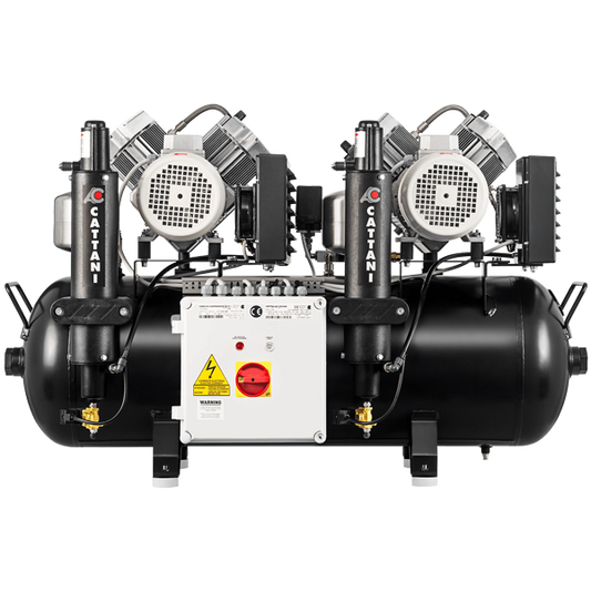 Cattani AC400 Twin 2-Cyl.Comp.W/D Pre Filter KAC400E  - Choose Single Phase or 3 Phase Option*