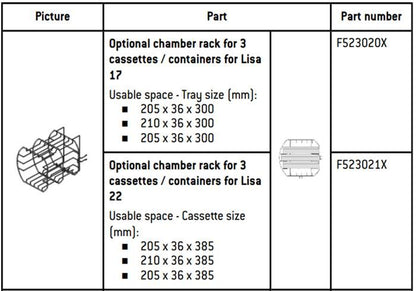 Equipment Special 10% Off RRP - W&H Lisa 522/322 Hufriedy Reversible Cassette Rack - WH-F523021X (Online Only Special - Extra 10% Off using PROMO Code: READYFORXMAS)