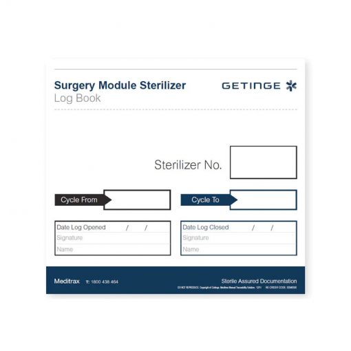 Getinge Meditrax Surgery Module Steriliser Log Book – GET- 6006303007