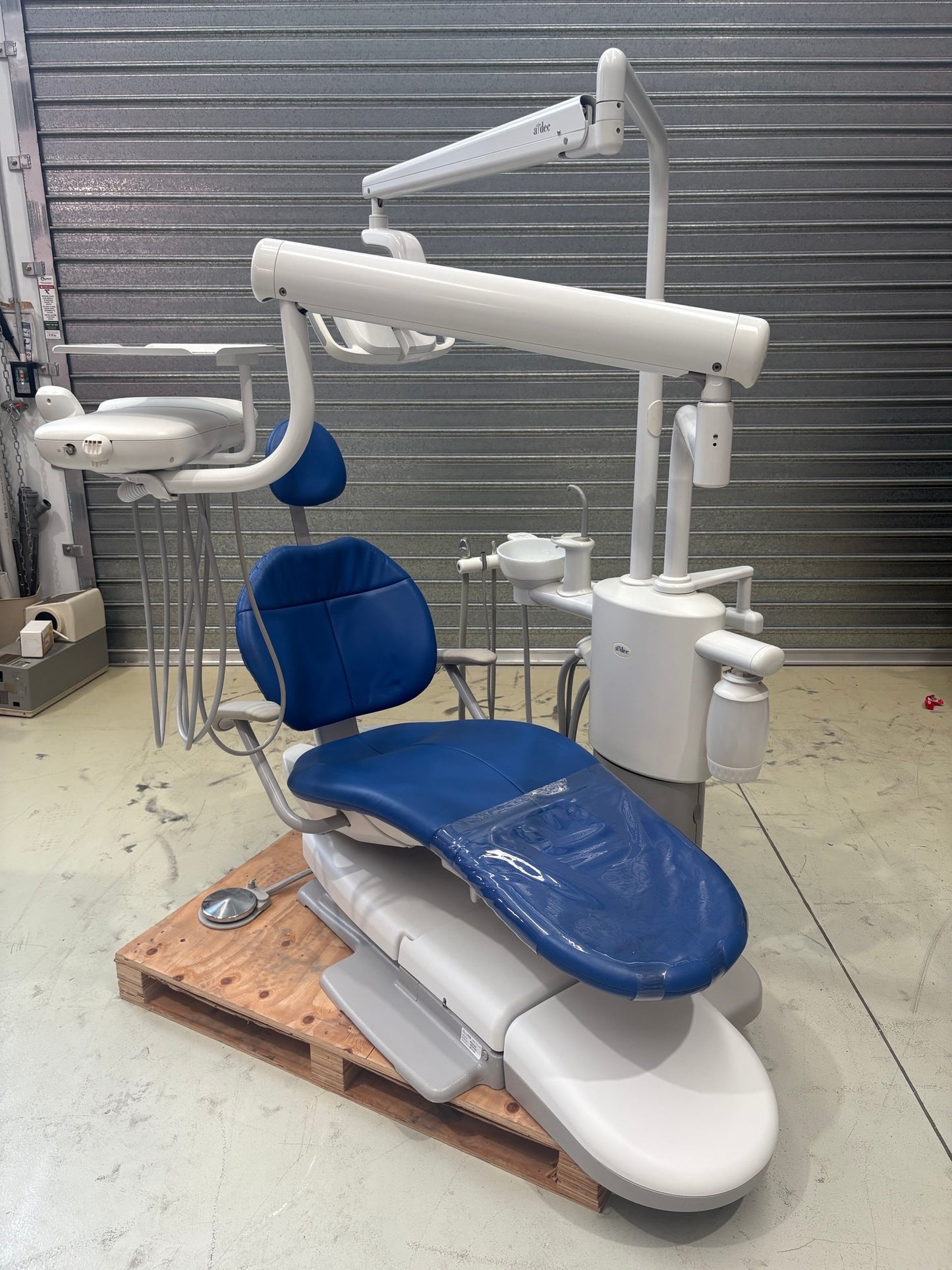 A-dec 311A Refurbished Base Chair Package with LED Overhead Light - 2015 model clearance