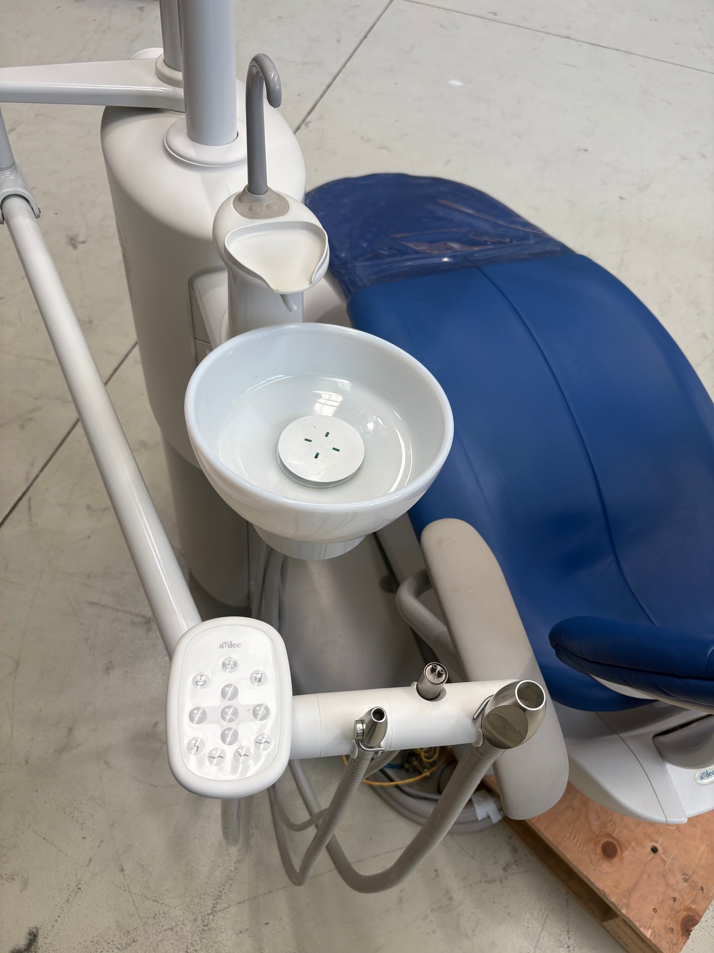 A-dec 311A Refurbished Base Chair Package with LED Overhead Light - 2015 model clearance