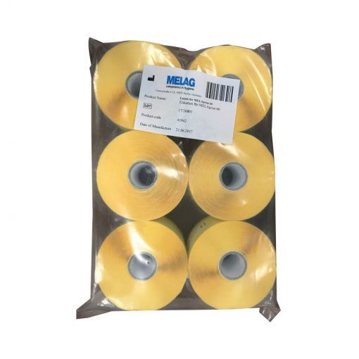 Melag MELAprint 60/80 Thermal Label Double Sticker Printer Rolls for barcode printing, 6Pkt, 1000 labels each - MEL-41942