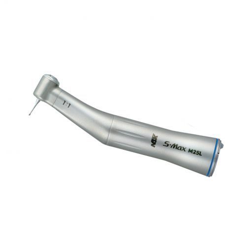 NSK S-Max M Stainless Steel M25L Optic E Type Lux Contra-Angle Handpiece 1:1 speed ratio For CA burs- NSK-C1024