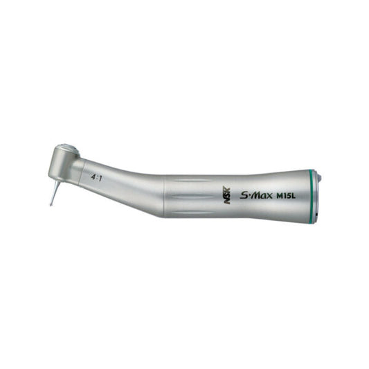 NSK S-Max M Stainless Steel M15L Optic E Type Lux Contra Angle Handpiece 4:1 Reduction For CA burs - NSK-C1025