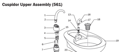 Consumable Special 15% Off RRP - A-dec 561 Cuspidor Assembly Cup-Fill Spout O-Ring, Pkt - 10 030-012-02