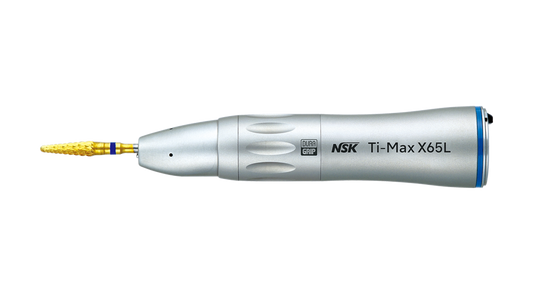 NSK Ti-Max X65L Straight 1:1 H/pce, Optic, Max 40,000min-1, Single Spray, For HP Bur - NSK-H273