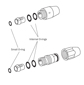 A-dec Triplex Syringe Nosecone Tip Retainer Large O-Ring, Pkt 10 - 035 ...