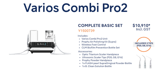 NSK Varios Combi Pro2 Options - Basic Set (NSK-Y1500739) or Bundle Package (NSK-VCP2BUNDLEPKG)