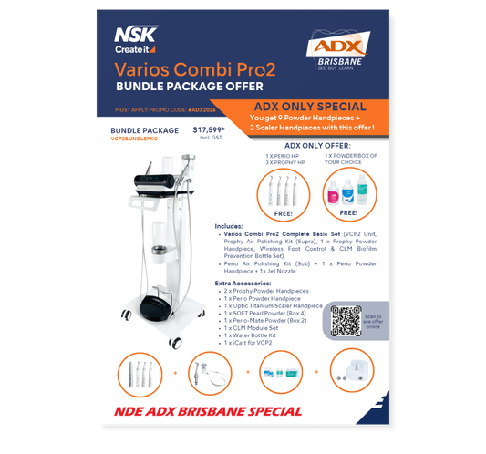 NSK Varios Combi Pro2 Options - Basic Set (NSK-Y1500739) or Bundle Package (NSK-VCP2BUNDLEPKG)